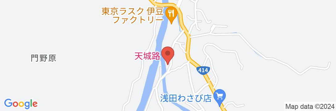 天城湯ヶ島温泉郷 天城路の地図