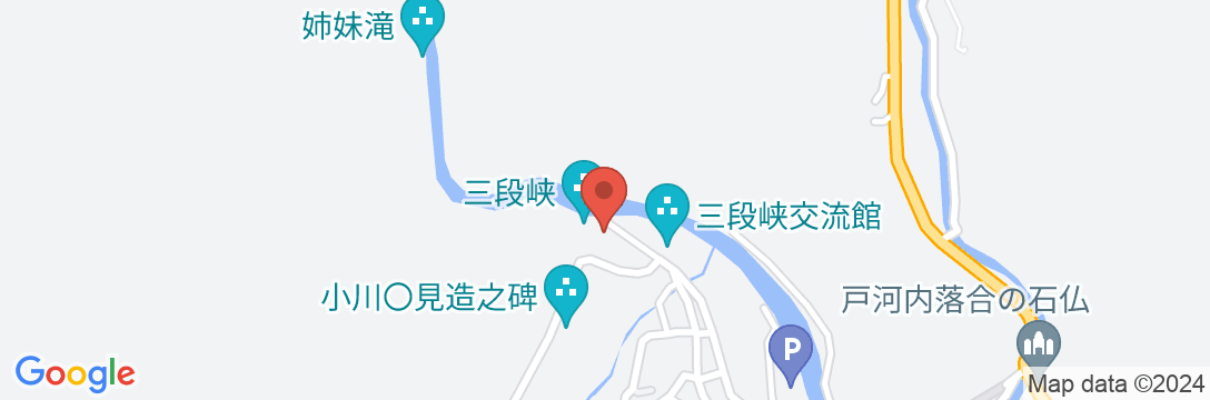 三段峡温泉 川本旅館の地図