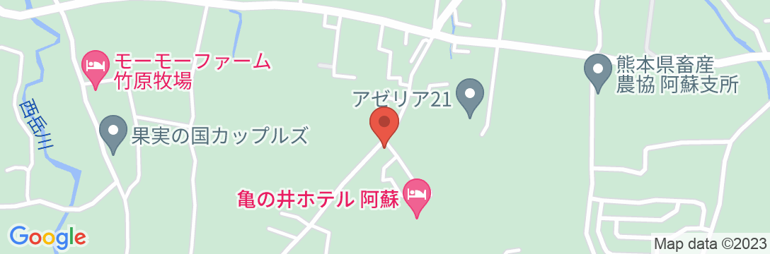 亀の井ホテル 阿蘇の地図