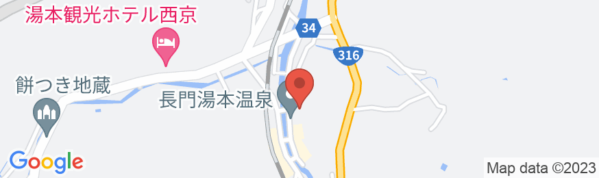 長門湯本温泉 原田屋旅館の地図