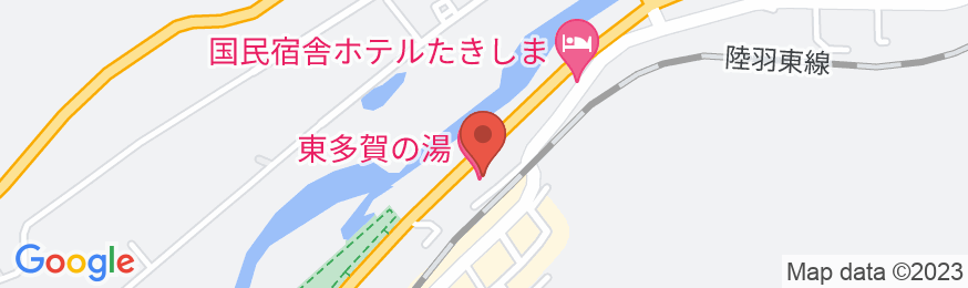 鳴子温泉郷 東多賀の湯の地図
