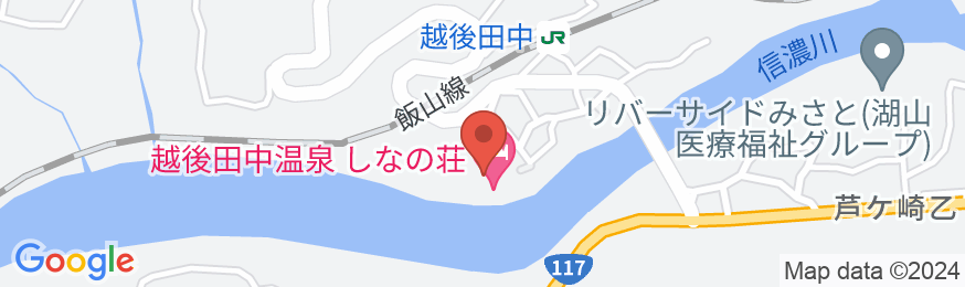 田中温泉 しなの荘の地図