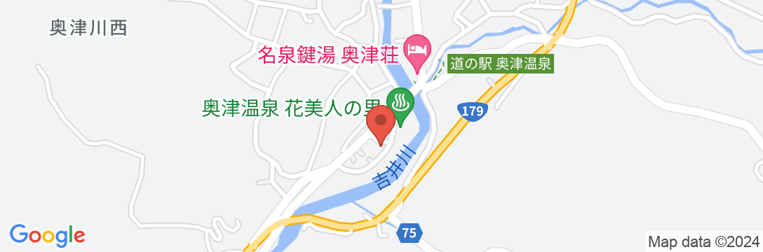 奥津温泉 みやま荘の地図