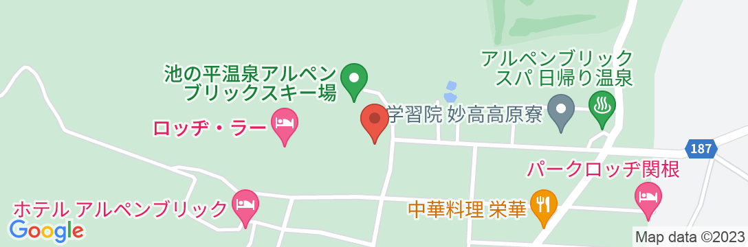 池の平温泉 ロッヂ ハタノの地図