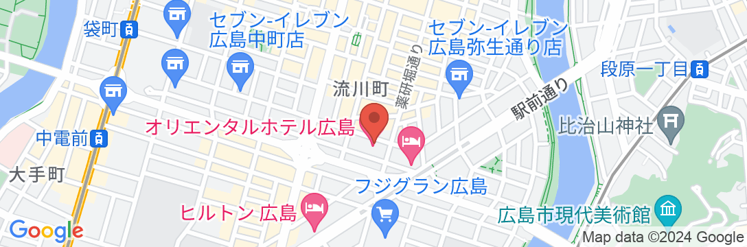 オリエンタルホテル広島の地図