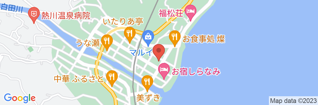 片瀬温泉 民宿 浜っ子の地図