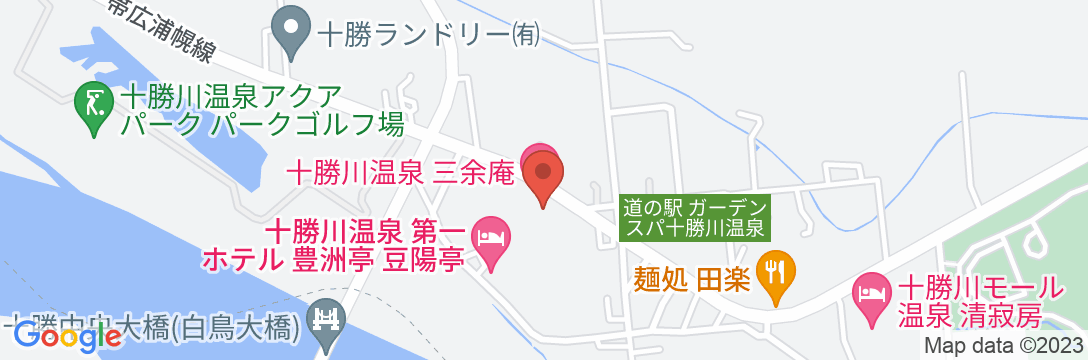十勝川温泉 三余庵の地図
