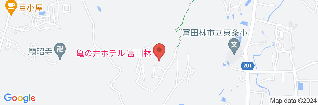 富田林嶽山温泉 亀の井ホテル 富田林の地図