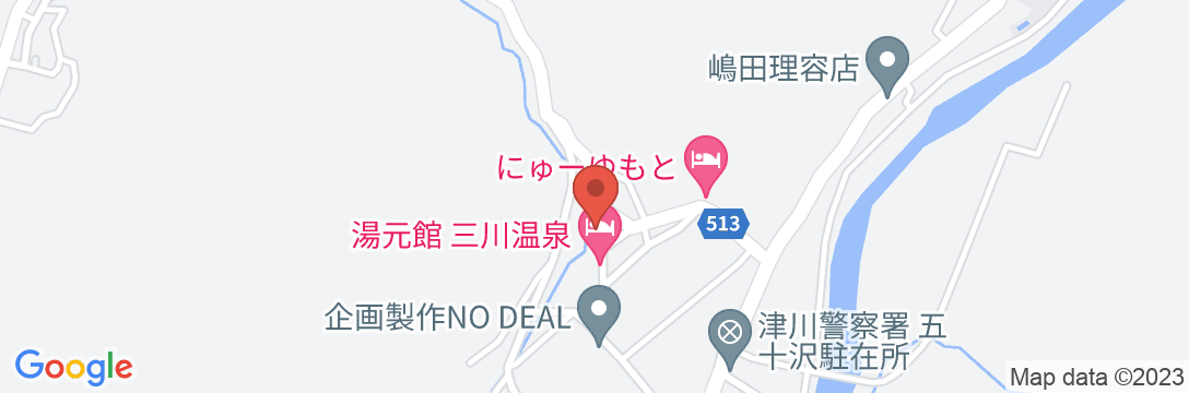 三川温泉 叶屋旅館<新潟県>の地図