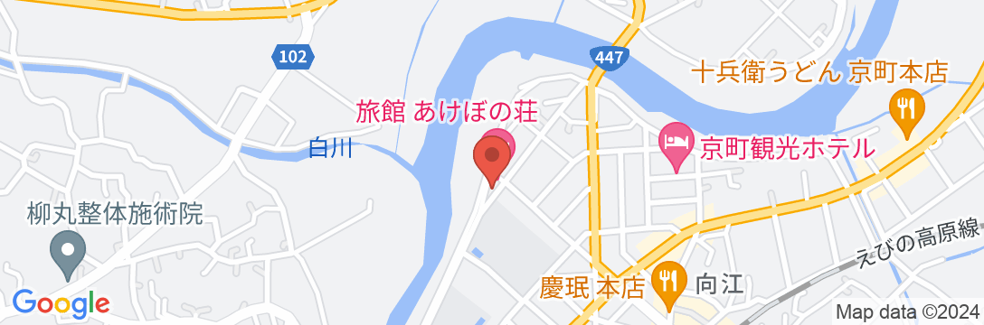 京町温泉 あけぼの荘の地図