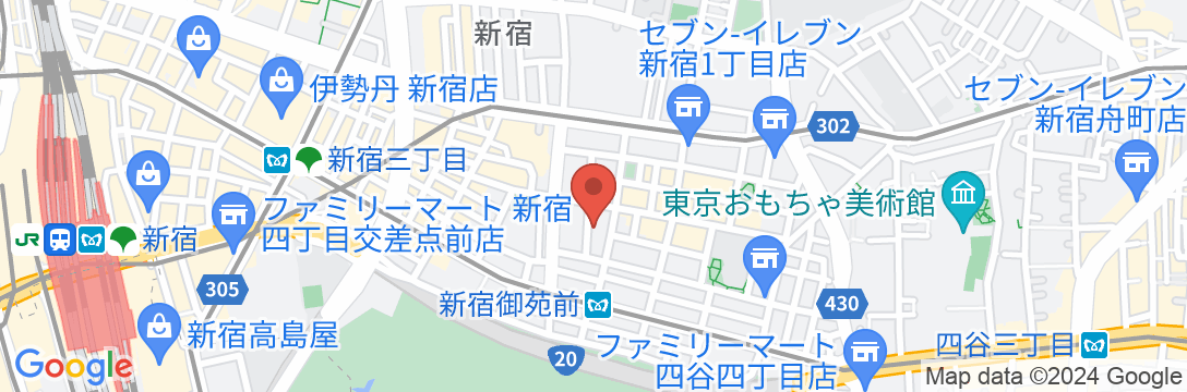 新宿CITY HOTEL N.U.T.S東京の地図