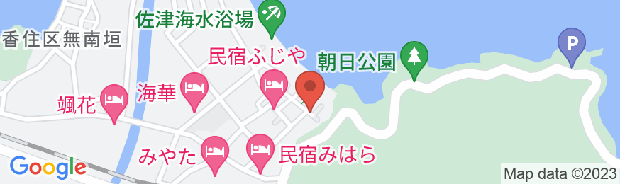 佐津温泉 海辺の民宿 うらたきの地図