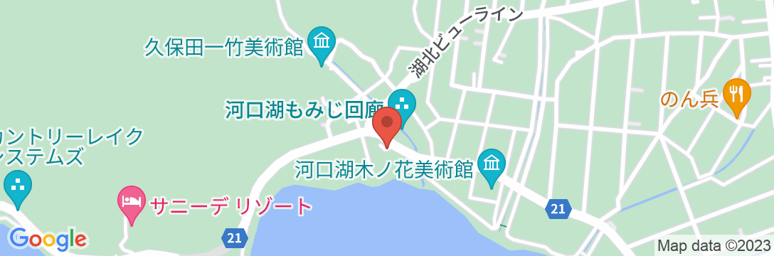 富士河口湖温泉 秀峰閣 湖月の地図