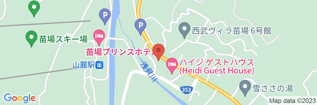 三国峠温泉 東屋 ロッヂの地図
