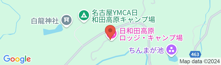 日和田高原ロッジ・キャンプ場の地図