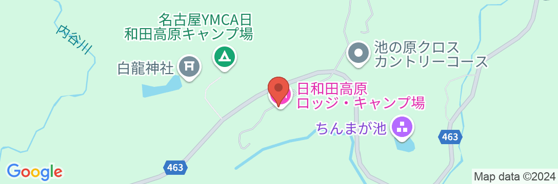 日和田高原ロッジ・キャンプ場の地図