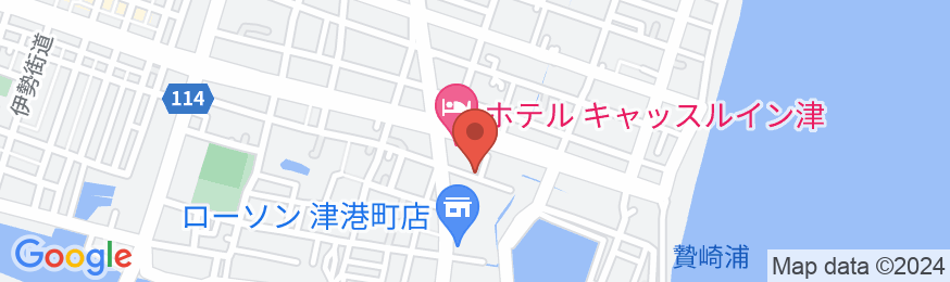 ホテル キャッスルイン津の地図