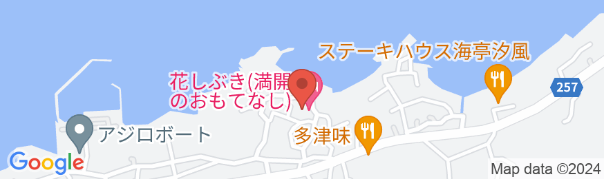 館山温泉 おさしみの宿 たろべの地図