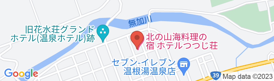 温泉ホテル つつじ荘の地図