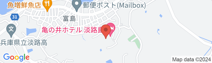 亀の井ホテル 淡路島の地図