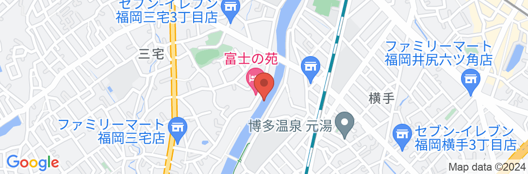 博多温泉 旅館 富士の苑の地図
