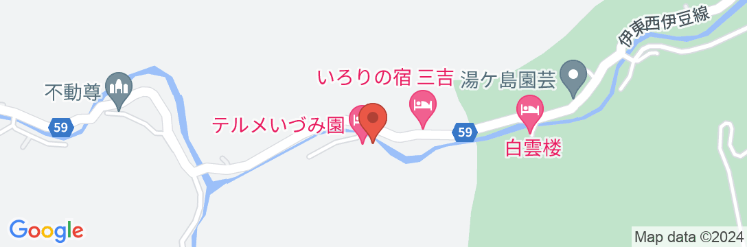天城湯ヶ島温泉郷 テルメ いづみ園の地図