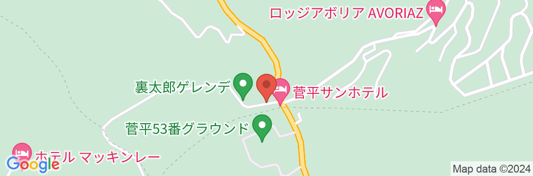 菅平 サンホテルの地図