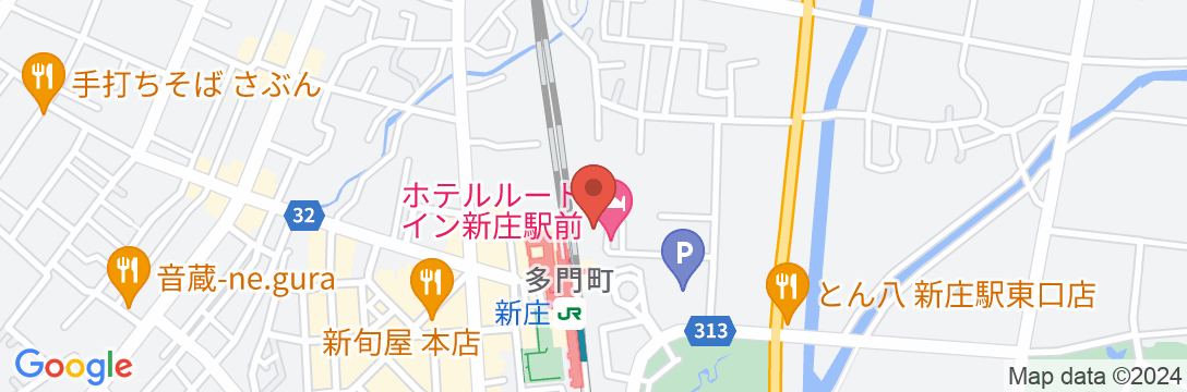 ホテルルートイン新庄駅前の地図