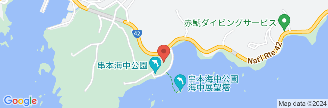 串本海中公園 ログハウス サンビラの地図