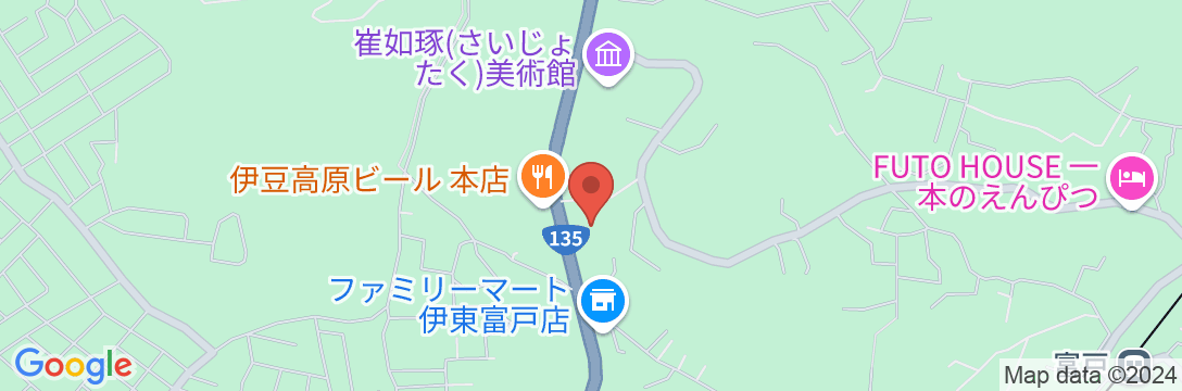 小さなホテル 花いかだの地図