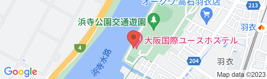 大阪国際ユースホステルの地図