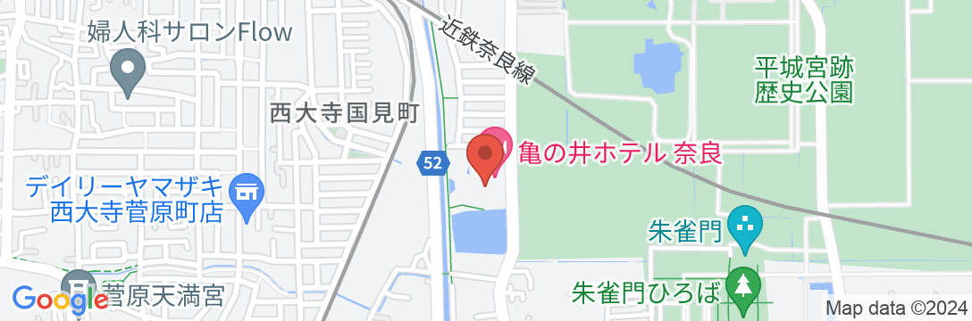 亀の井ホテル 奈良の地図