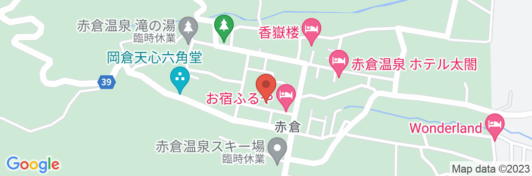 赤倉温泉 ホテル タケダの地図