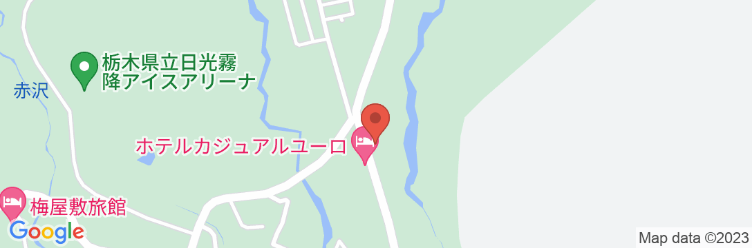 日光温泉 ホテルユーロシティの地図