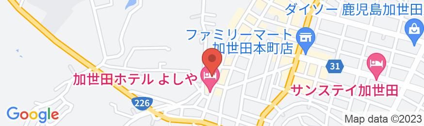 シティーホテル 加世田の地図