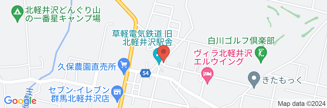 ホテル 北軽井沢の地図