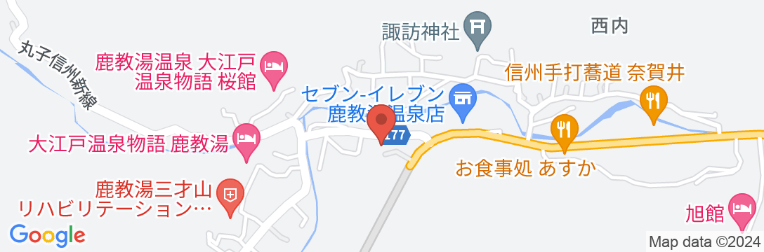 鹿教湯温泉 ホテル天竜閣の地図