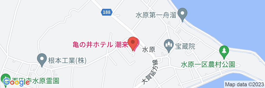 亀の井ホテル 潮来の地図