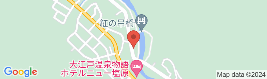 塩原温泉 旅館 上会津屋の地図