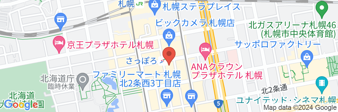 ホテルパールシティ札幌の地図