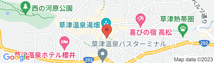 草津温泉 旅館八雲(やぐも)の地図