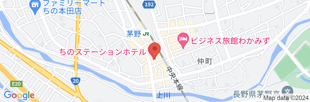 ちのステーションホテルの地図