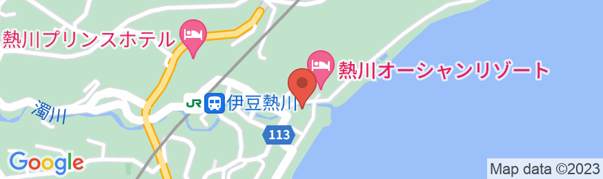 伊豆熱川温泉 ホテル志なよしの地図