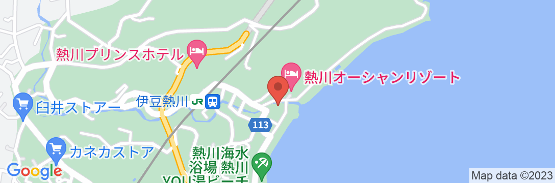 伊豆熱川温泉 ホテル志なよしの地図