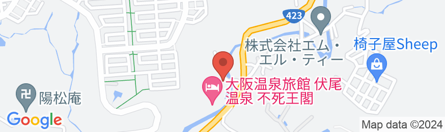 伏尾温泉 不死王閣の地図