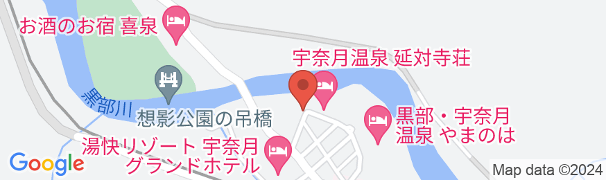 宇奈月温泉 延対寺荘の地図