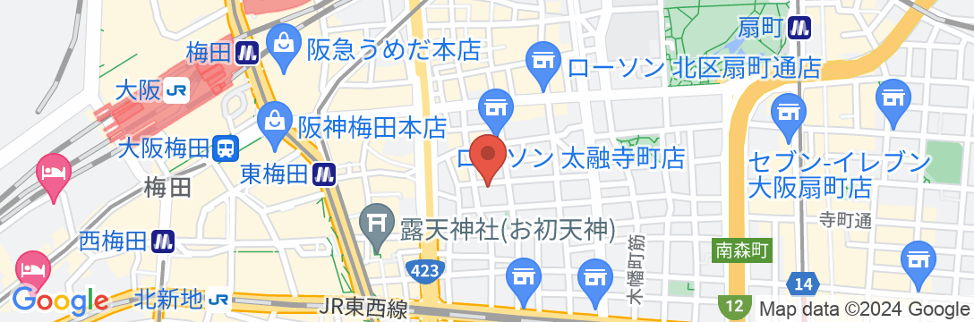 ホテル関西の地図