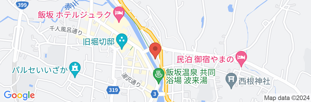 飯坂温泉 季粋の宿 新松葉の地図