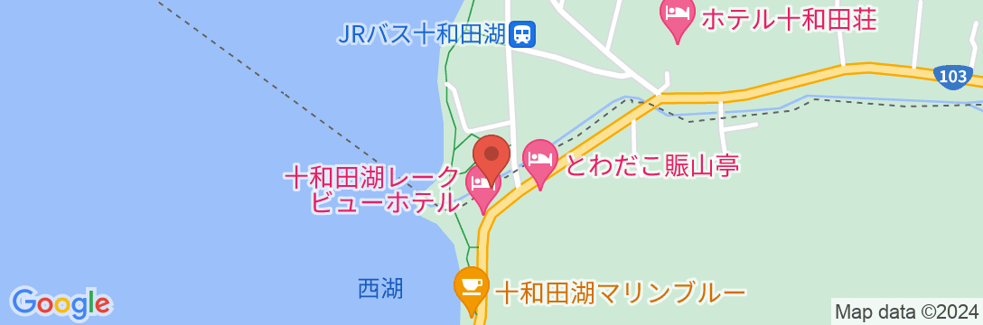 十和田湖畔温泉 十和田湖レークビューホテルの地図