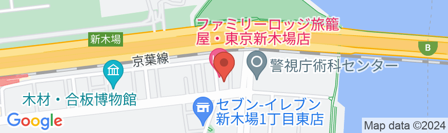 ファミリーロッジ旅籠屋・東京新木場店の地図